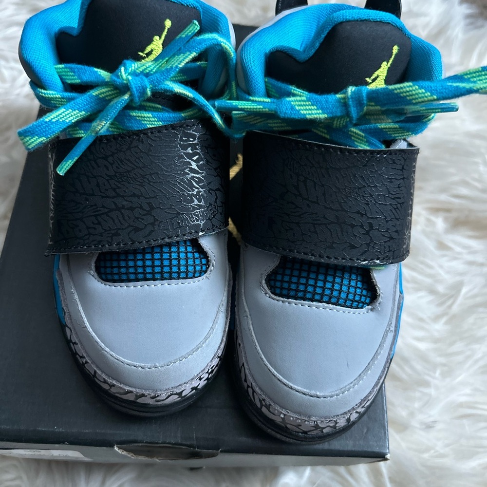 Jordan Black and Blue Sneakers